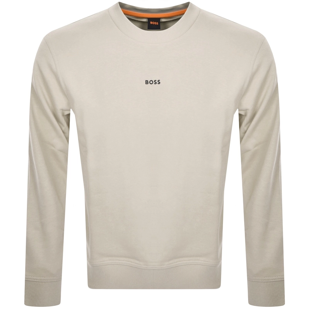 Hugo Boss BOSS We Small Crew Neck Sweatshirt Beige